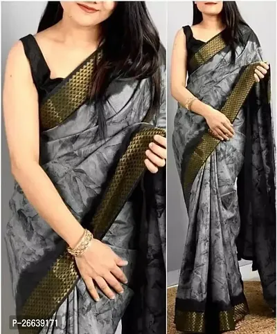 Classic Cotton Silk Partywear Saree with Blouse piece-thumb0