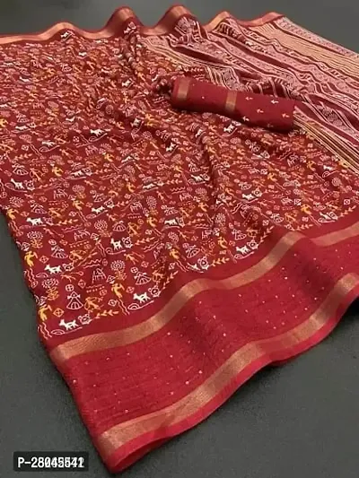 Classic Dola Silk Partywear Saree with Blouse piece-thumb0