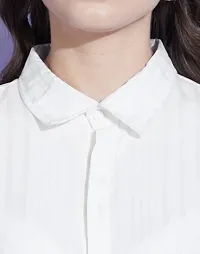 Women Regular Fit Striped Spread Collar Formal Shirt-thumb1