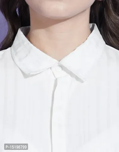Women Regular Fit Striped Spread Collar Formal Shirt-thumb2