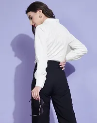 Women Regular Fit Striped Spread Collar Formal Shirt-thumb2