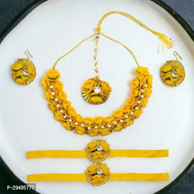 Elegant Artificial Flower Jewellery Set for Women