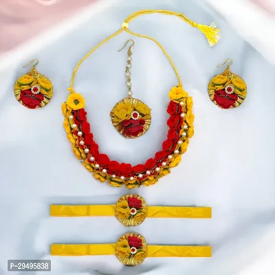 Elegant Artificial Flower Jewellery Set for Women