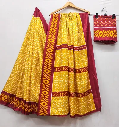 Fancy Silk Saree With Blouse Piece For Women