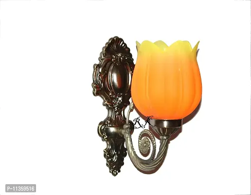 ONECYA Royal Fancy Uplight Antique Bronze ,Wall Lamp Orange (Yellow)-thumb3