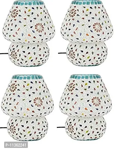 RK Lighting House Table Lamp, Mashroom , Dome Shapped B22 Holder Table lamp (White g, 4)-thumb2