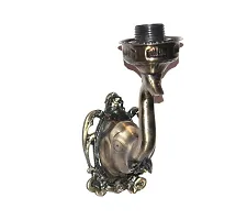 ONECYA Royal Fancy Uplight Ganpati sytal Brass Antique Bronze Styalish Wall lamp-thumb3