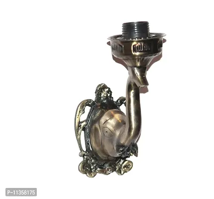 ONECYA Royal Fancy Uplight Ganpati sytal Brass Antique Bronze Styalish Wall lamp-thumb4