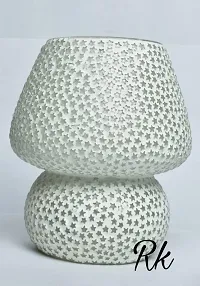 RK Lighting House Table Lamp, Mashroom , Dome Shapped B22 Holder Table lamp (White Star, 2)-thumb2