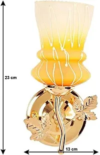Glow Royal Fancy 40W Wall Lamp, Yellow, Round (Orange)-thumb2