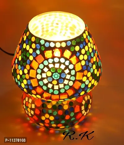 RK Lighting House Mashroom Dome Shaped B22 Holder Table Lamp (Multicolour)-thumb3