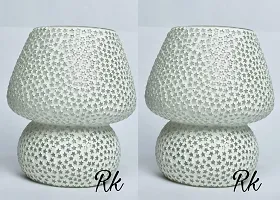 RK Lighting House Table Lamp, Mashroom , Dome Shapped B22 Holder Table lamp (White Star, 2)-thumb1