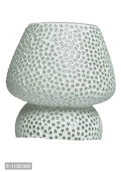 RK Lighting House Table Lamp, Mashroom , Dome Shapped B22 Holder Table lamp (White Star, 2)