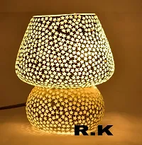 RK Lighting House Table Lamp, Mashroom , Dome Shapped B22 Holder Table lamp (White Star, 2)-thumb3