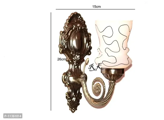 ONECYA Royal Fancy Uplight Antique Bronze ,Wall Lamp White-thumb2