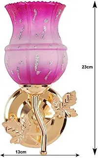 Glow Royal Fancy 40W Wall Lamp, Yellow, Round (Pink)-thumb2