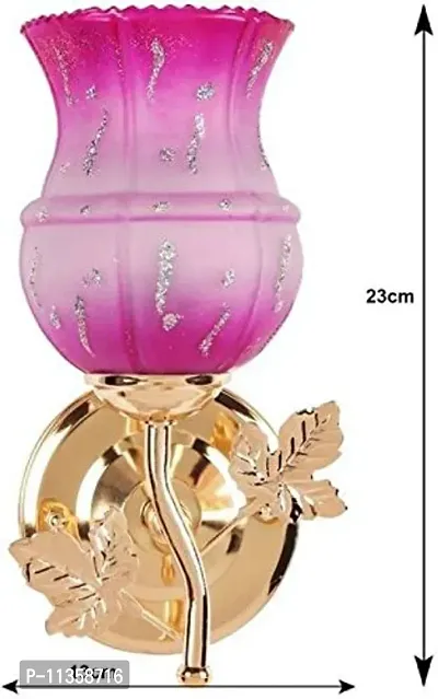 Glow Royal Fancy 40W Wall Lamp, Yellow, Round (Pink)-thumb3