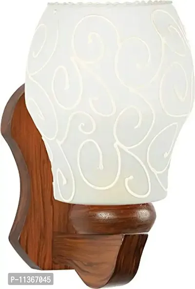 RK Lighting House Wooden 7 Watts Wall Hanging Lamp (White)(Electric)