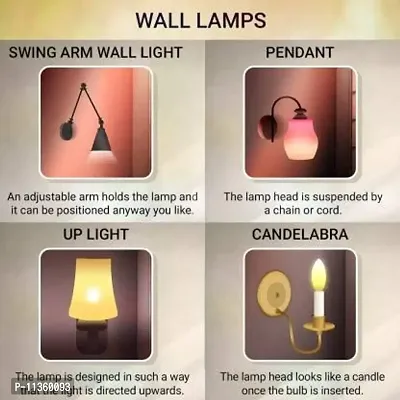 Glow Royal Fancy 40W Wall Lamp, Yellow, Round (Orange)-thumb4