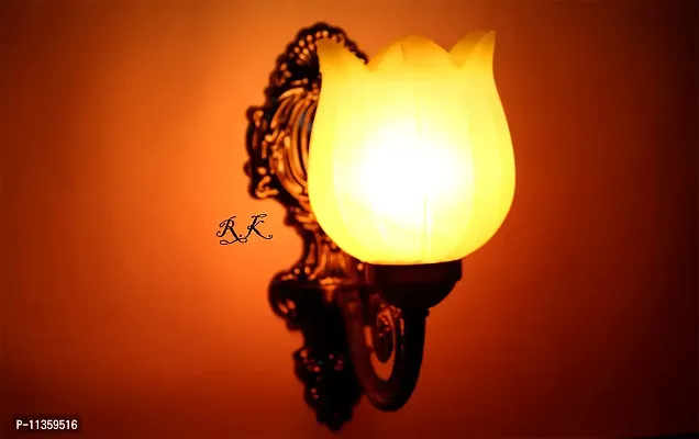 ONECYA Royal Fancy Uplight Antique Bronze ,Wall Lamp Orange (Yellow)-thumb2