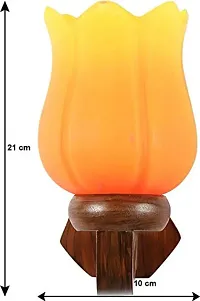 RK House Wooden Wall Light/Wall Hanging Lamp with E27 Holder From 5 To 80 Watt for Home Decoration (Orange)(Electric)-thumb2