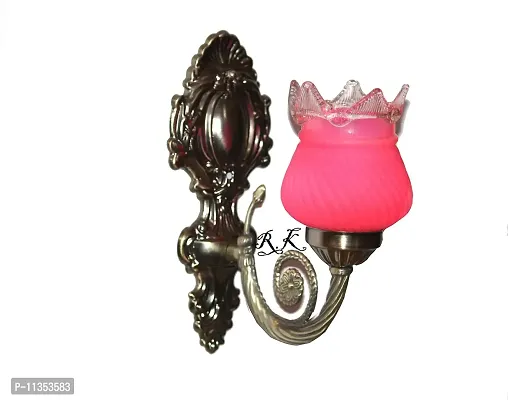 ONECYA Royal Fancy Uplight Antique Bronze ,Wall Lamp Pink 26x15-thumb3