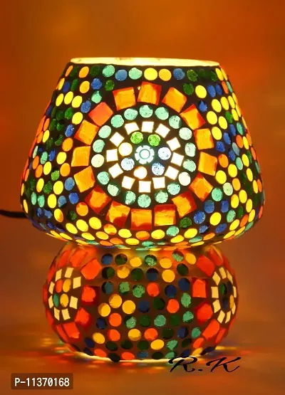 RK Lighting House Mashroom Dome Shaped B22 Holder Table Lamp (Multicolour)