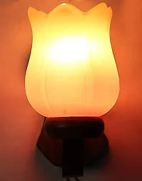 RK House Wooden Wall Light/Wall Hanging Lamp with E27 Holder From 5 To 80 Watt for Home Decoration (Orange)(Electric)-thumb1