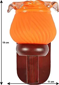 RK House Wooden Wall Hanging Lamp for Bedroom, Living Room, Home Decoration (Orange)-thumb2