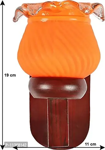 RK House Wooden Wall Hanging Lamp for Bedroom, Living Room, Home Decoration (Orange)-thumb3