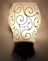 RK Lighting House Wooden 7 Watts Wall Hanging Lamp (White)(Electric)-thumb1