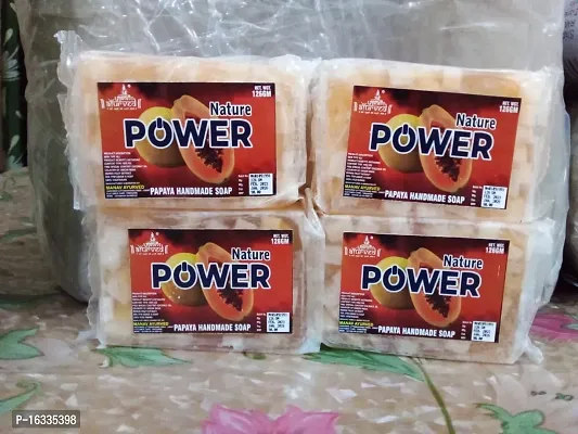 nature power papaya soap aura 4 pack By ManavAyurved Haridwar