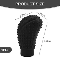 Car Gear Knob Protector Silicone Gear Shifter Cover for Anti-Scratch (Hockey) (Black)-thumb2