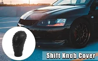 Car Gear Knob Protector Silicone Gear Shifter Cover for Anti-Scratch (Hockey) (Black)-thumb1