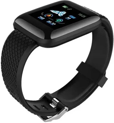 Stylish Black Smart Bracelet Watch It Supports Only Notification Smartwatch (Black Strap)
