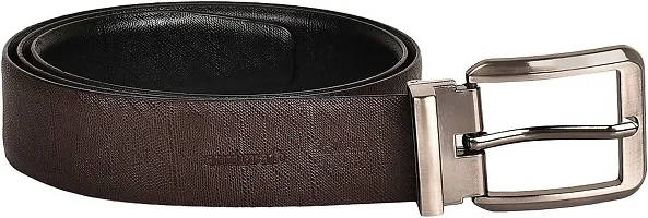 Elegant Black Leather Textured Belts For Men-thumb2