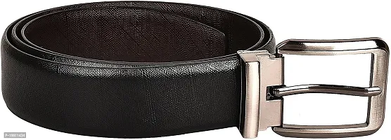 Elegant Black Leather Textured Belts For Men-thumb2