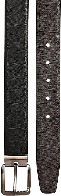 Elegant Black Leather Textured Belts For Men-thumb3