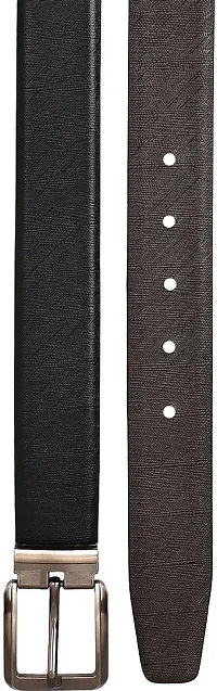 Elegant Black Leather Textured Belts For Men-thumb1