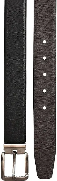 Elegant Black Leather Textured Belts For Men-thumb2