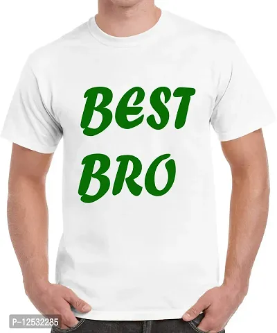 Caseria Men's Round Neck Cotton Half Sleeved T-Shirt with Printed Graphics - Best Bro