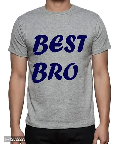 Caseria Men's Round Neck Cotton Half Sleeved T-Shirt with Printed Graphics - Best Bro-thumb0