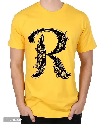 Caseria Men's Regular Fit T-Shirt (TS-YLW-XL-2639_Yellow_X-Large)