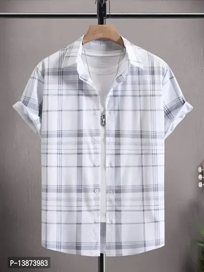 Stylish Lycra Short Sleeve Shirt For Men-thumb0