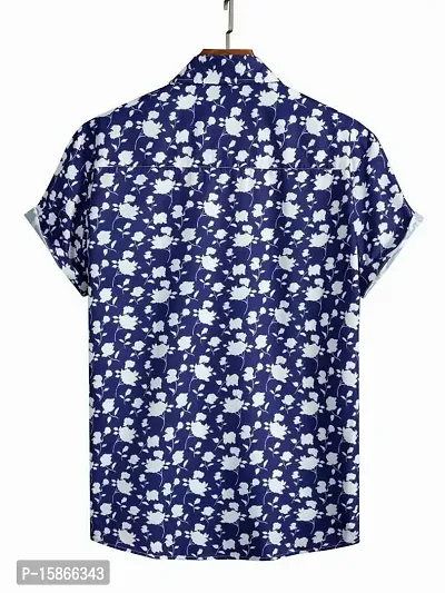Trendy Lycra Printed Short Sleeves Casual Shirt For Men-thumb3