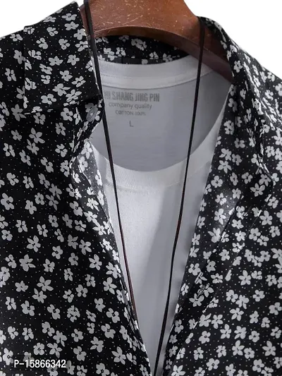 Trendy Lycra Printed Short Sleeves Casual Shirt For Men-thumb4