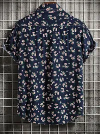 Trendy Lycra Printed Short Sleeves Casual Shirt For Men-thumb1