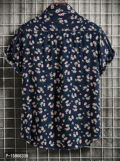 Trendy Lycra Printed Short Sleeves Casual Shirt For Men-thumb2