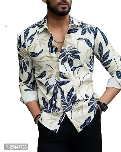 Classic Polyester Spandex Long Sleeves Printed For Men-thumb0