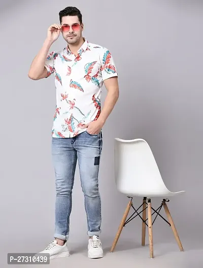 Men Regular Fit Printed Spread Collar Casual Shirt-thumb3